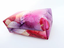 Load image into Gallery viewer, Red Purple Alcohol Ink Glitter Custom Print VINYL (Woven)