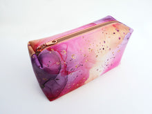 Load image into Gallery viewer, Red Purple Alcohol Ink Glitter Custom Print VINYL (Woven)