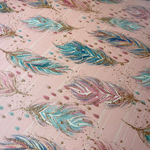 Load image into Gallery viewer, Feathers in Pink Custom Print VINYL (Knit)
