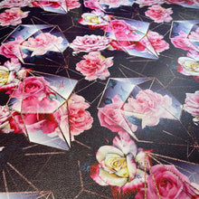 Load image into Gallery viewer, Pink Floral and Crystals Custom Print VINYL (Knit)