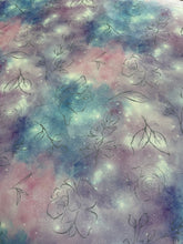 Load image into Gallery viewer, Cotton Candy Galaxy Grey Floral Custom Print VINYL (Knit)