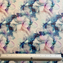 Load image into Gallery viewer, Blue Silver Alcohol Ink Glitter Custom Print VINYL (Woven)