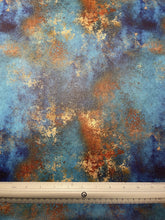Load image into Gallery viewer, Turquoise and Gold Foil Custom Print VINYL (Woven)