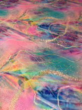 Load image into Gallery viewer, Multi Colour Gold Custom Print VINYL (Woven)