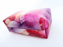 Load image into Gallery viewer, Red Purple Alcohol Ink Glitter Custom Print VINYL (Woven)
