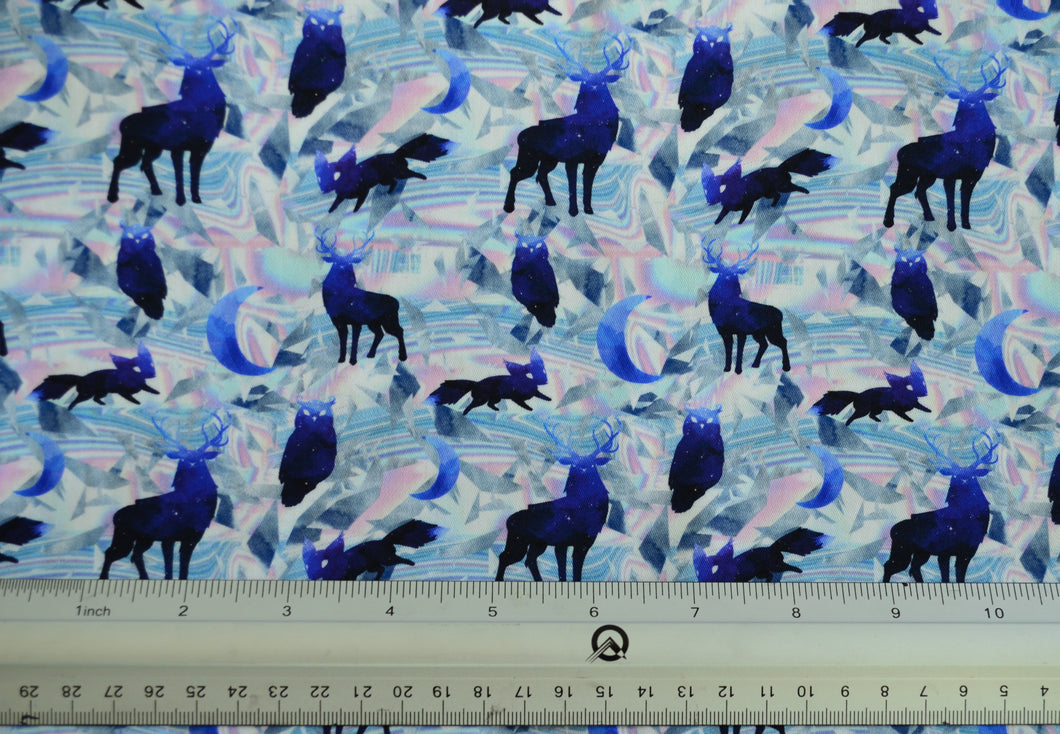 Northern Lights Animal Custom Print 100% Cotton