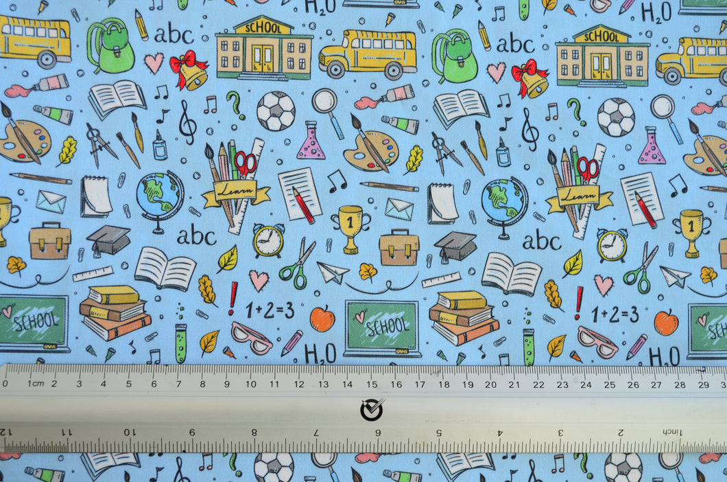 School Fun Custom Print 100% Cotton