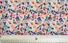 Load image into Gallery viewer, Grey Floral Custom Print 100% Cotton

