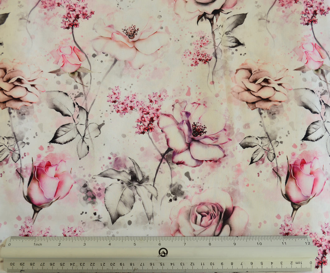 Roses Custom Print 100% Cotton