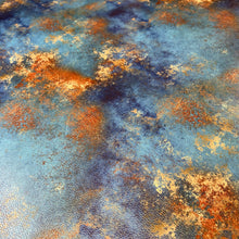 Load image into Gallery viewer, Turquoise and Gold Foil Custom Print VINYL (Knit)
