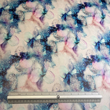 Load image into Gallery viewer, Blue Silver Alcohol Ink Glitter Custom Print VINYL (Knit)
