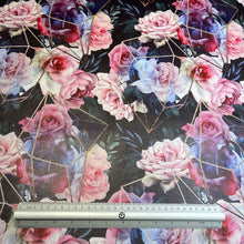 Load image into Gallery viewer, Multicolour Floral and Crystals Custom Print VINYL (Knit)
