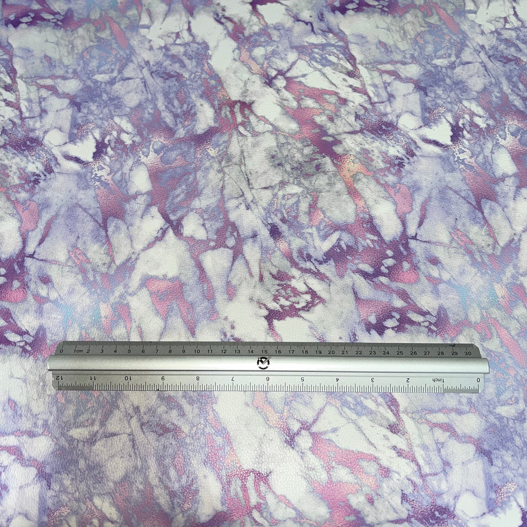Pink Purple Marbled Foil Custom Print VINYL (Knit)