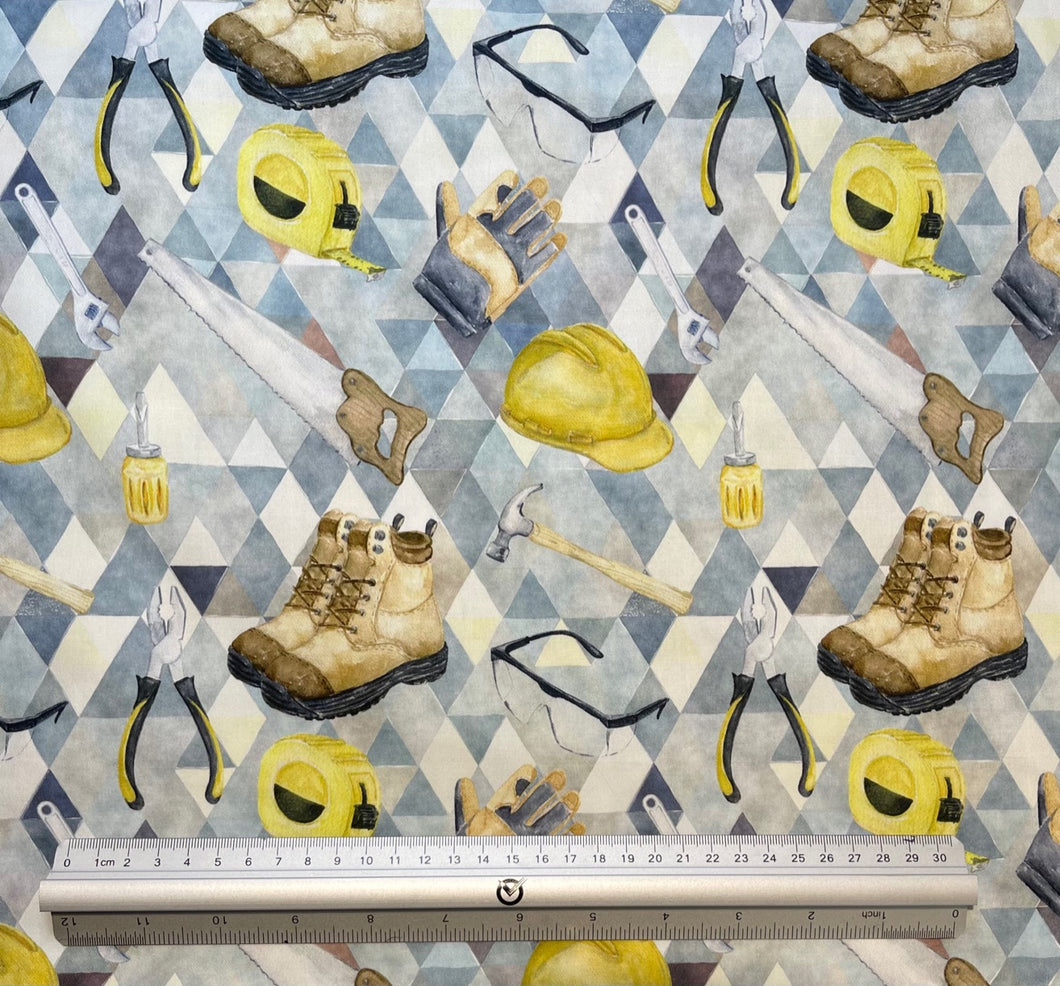 Construction Custom Print 100% Cotton