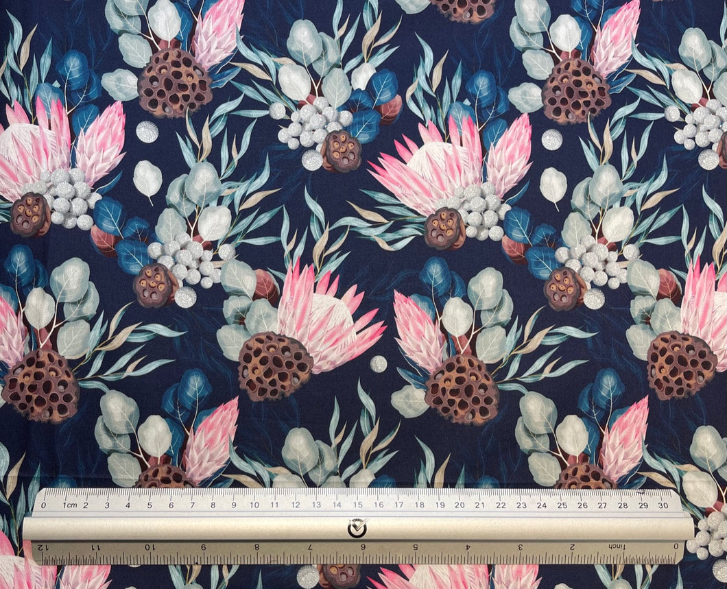 Lotus Floral Custom Print 100% Cotton