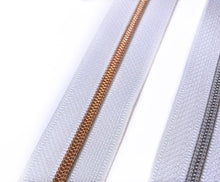 Load image into Gallery viewer, #3 Nylon Zipper Tape - white - by the yard
