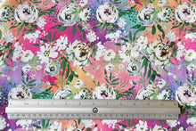 Load image into Gallery viewer, Colourful Floral Custom Print 100% Cotton
