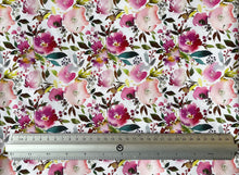 Load image into Gallery viewer, Burgundy Green Floral Custom Print 100% Cotton
