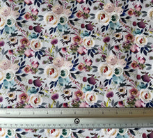 Load image into Gallery viewer, Grey Floral Custom Print 100% Cotton
