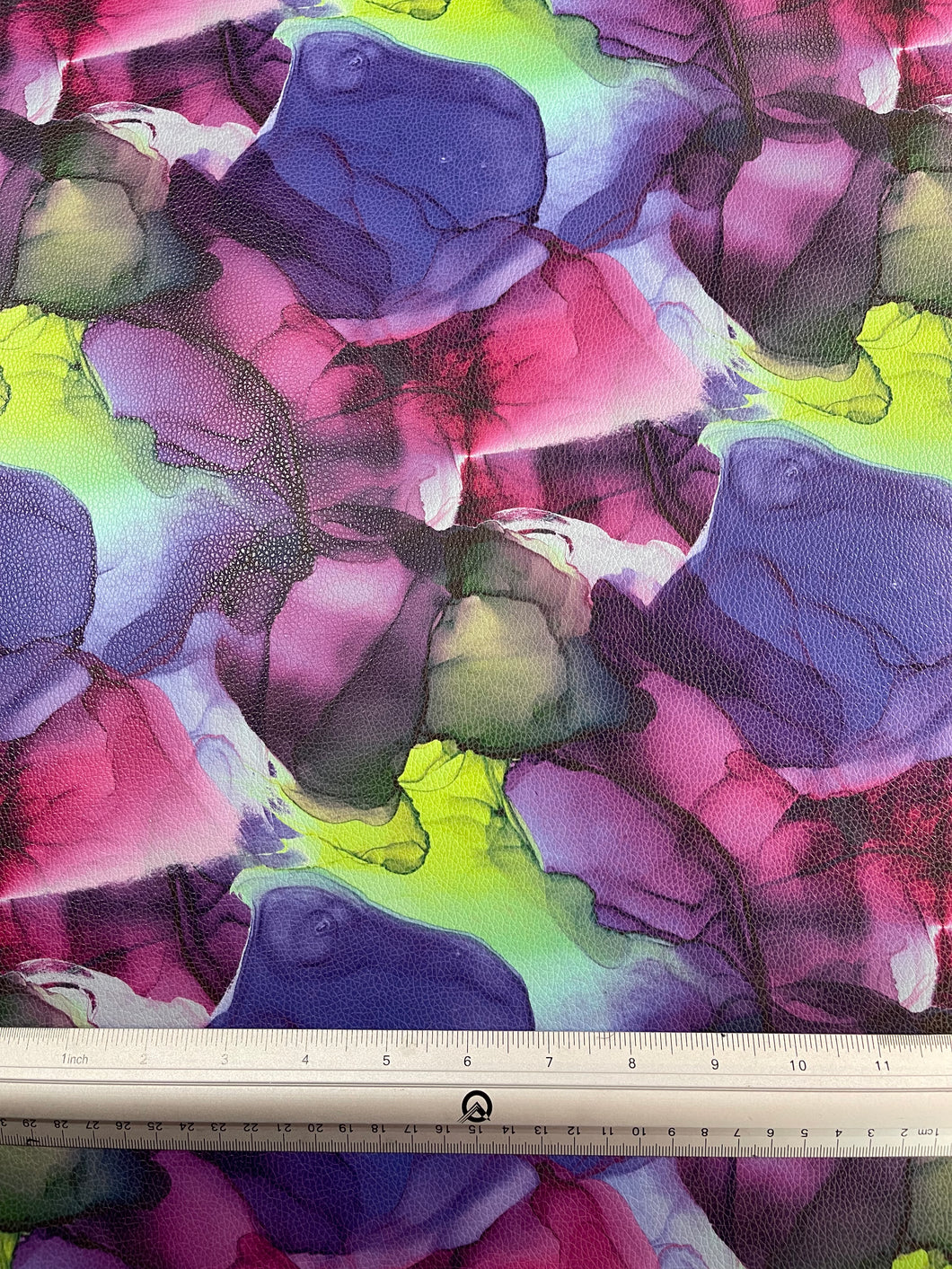 Bright Purple Lime Alcohol Ink Custom Print VINYL (Woven)