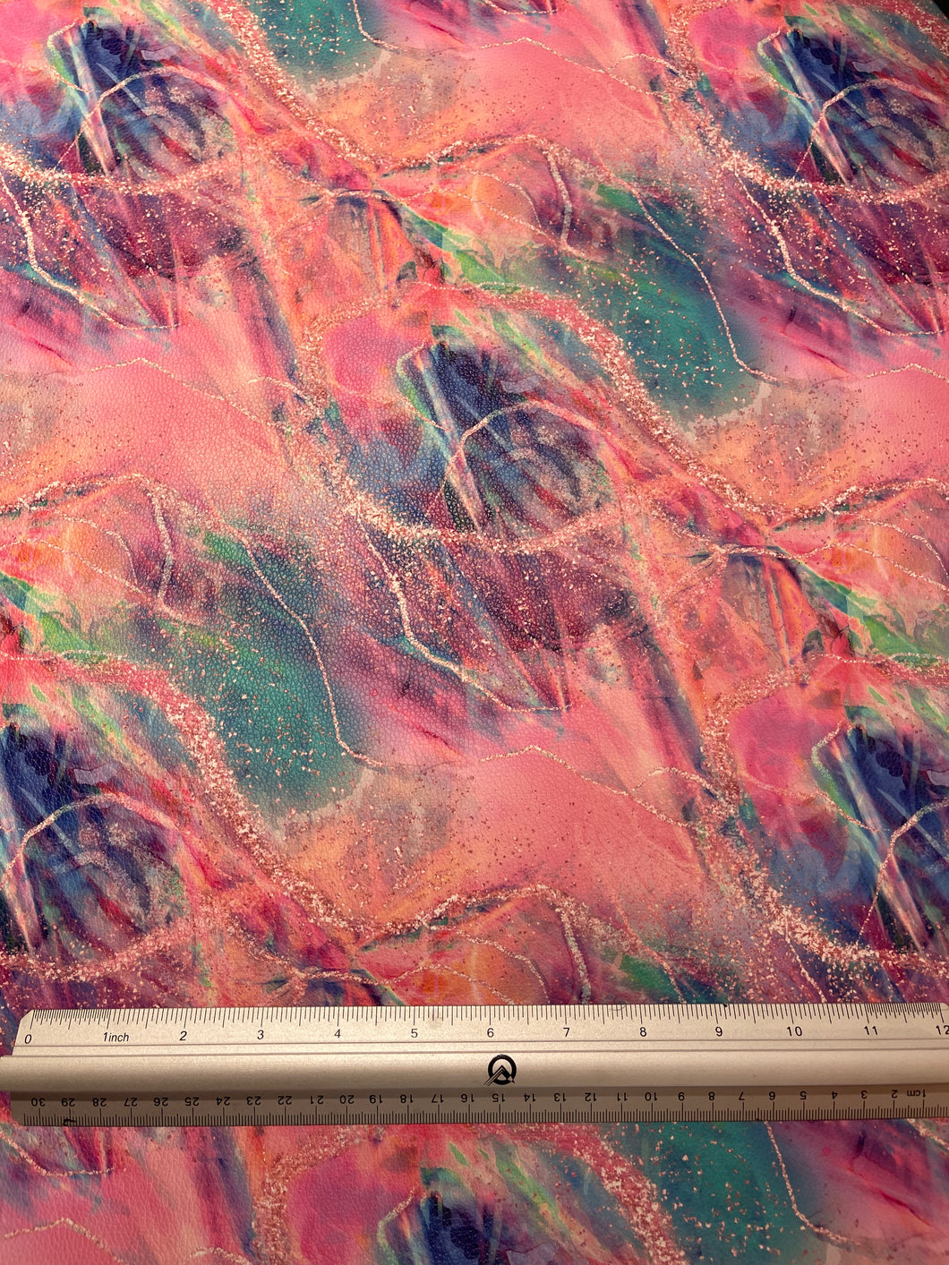 Rose Gold Glitter and Pink Custom Print VINYL (Woven)
