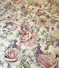 Load image into Gallery viewer, Watercolour Roses Floral Custom Print 100% Cotton
