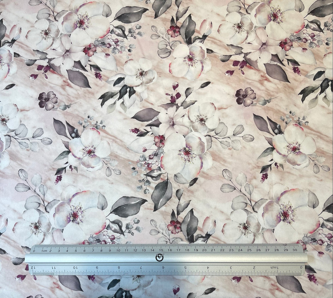 Watercolour Floral Custom Print 100% Cotton