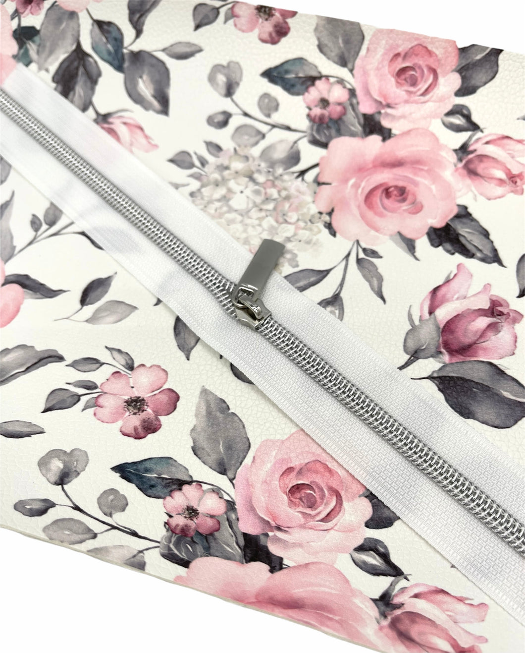 Boxy Pouch Kit – Grey Pink Floral