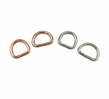 Load image into Gallery viewer, D Rings - Rose Gold/Nickle - 16mm-5/8inch and 20mm-3/4inch
