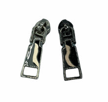 Load image into Gallery viewer, #5 Zipper Trapezoid in Gunmetal and Nickle
