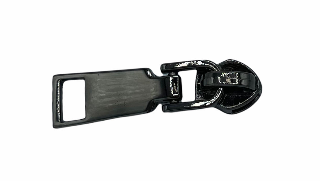 #5 Zipper Trapezoid in Gunmetal and Nickle