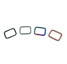 Load image into Gallery viewer, Rectangle Rings - Rose Gold/Nickle/Rainbow/Gunmetal - 26mm-1inch
