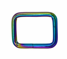 Load image into Gallery viewer, Rectangle Rings - Rose Gold/Nickle/Rainbow/Gunmetal - 26mm-1inch
