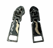 Load image into Gallery viewer, #5 Zipper Trapezoid in Gunmetal and Nickle
