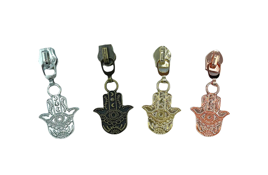 #5 Zipper Pulls Hamsa-  For Nylon Zippers