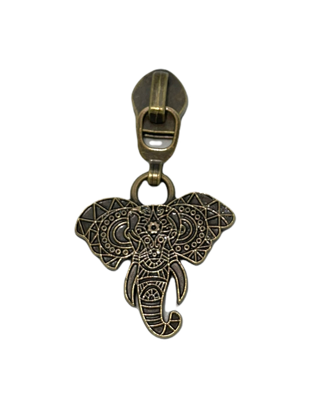 #5 Zipper Pulls Elephant (Antique Brass)