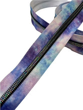 Load image into Gallery viewer, #5 Nylon Zipper Tape - Galaxy Rainbow Glimmer- by the yard
