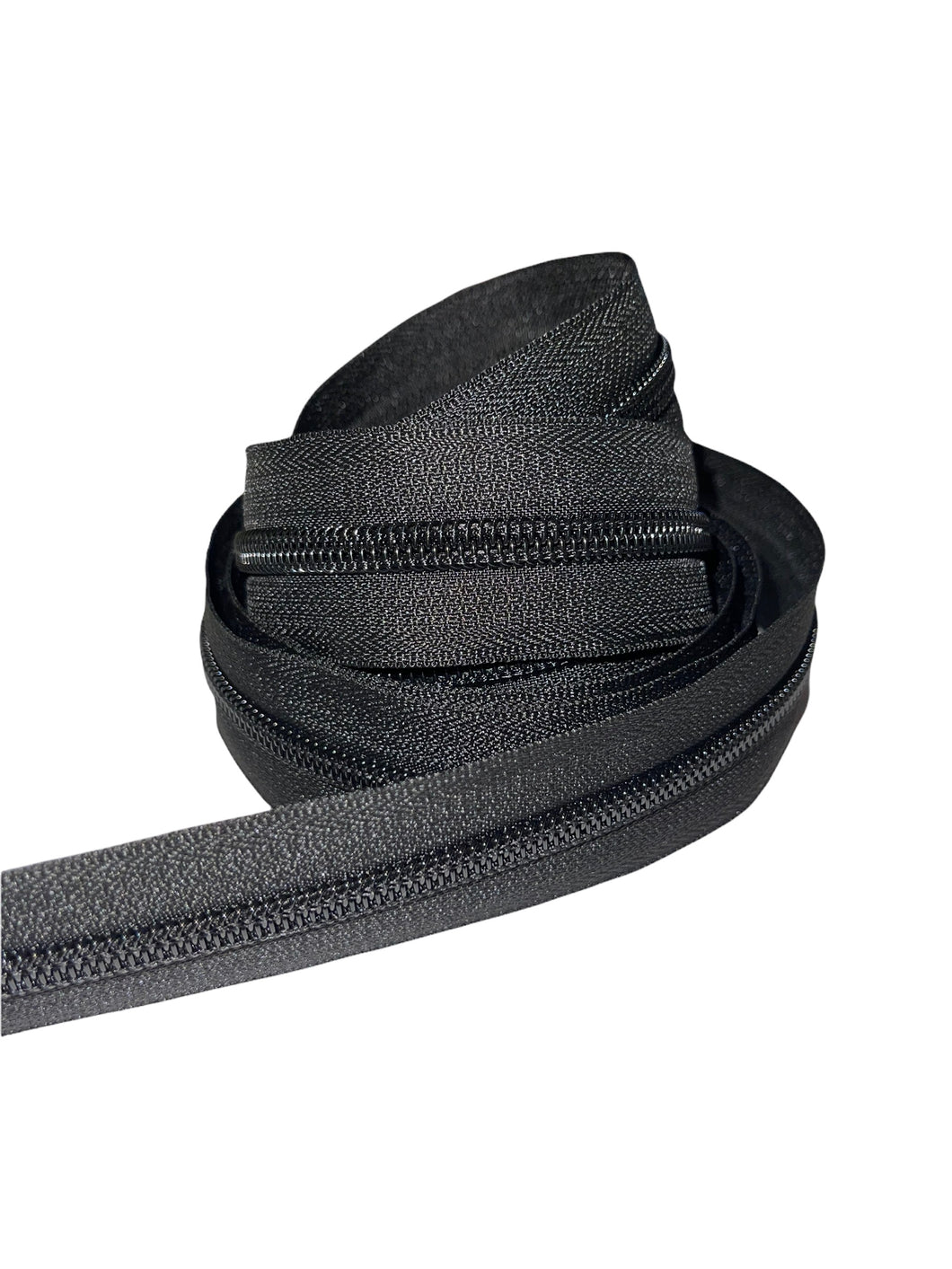 #5 Nylon Zipper Tape - Black on Black - by the yard