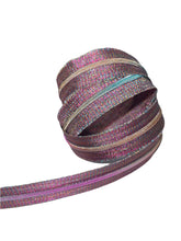 Load image into Gallery viewer, #3 Nylon Zipper Tape - Metallic Rainbow - by the yard
