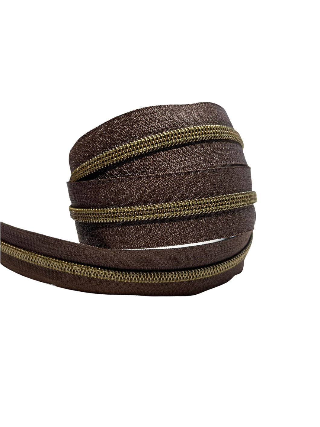 #5 Nylon Zipper Tape - Brown Antique Bronze - by the yard