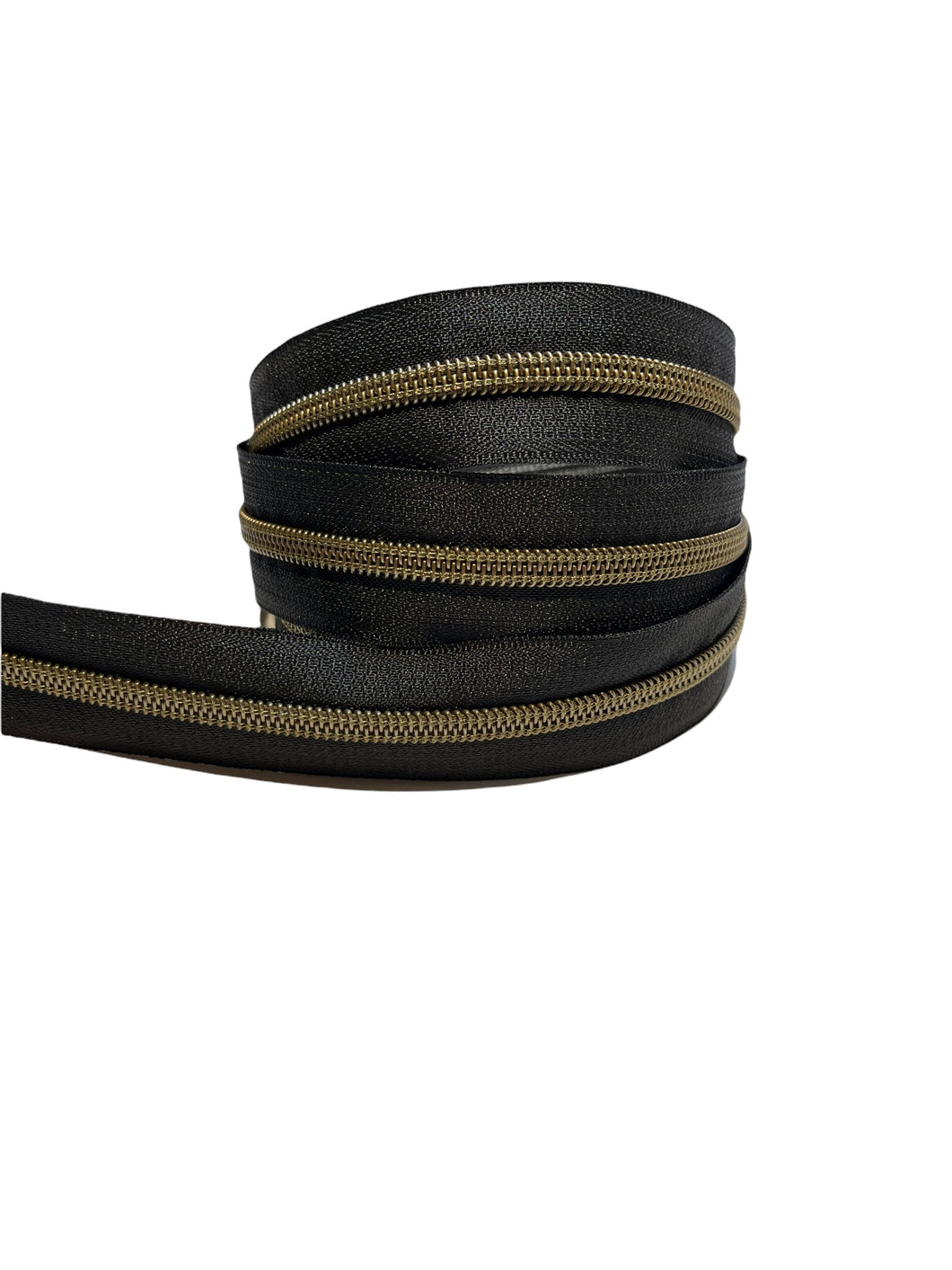 #5 Nylon Zipper Tape - Black Antique Bronze - by the yard