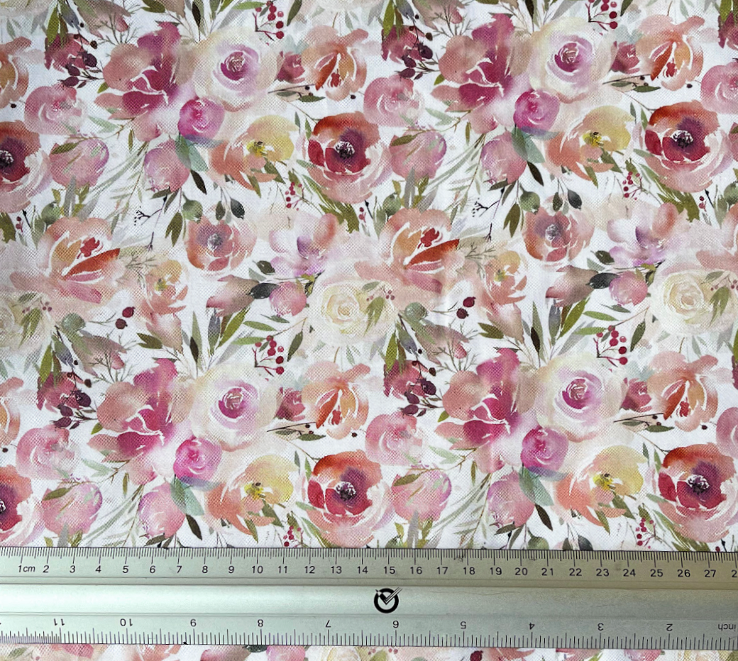 Floral Bouquet Custom Print 100% Cotton