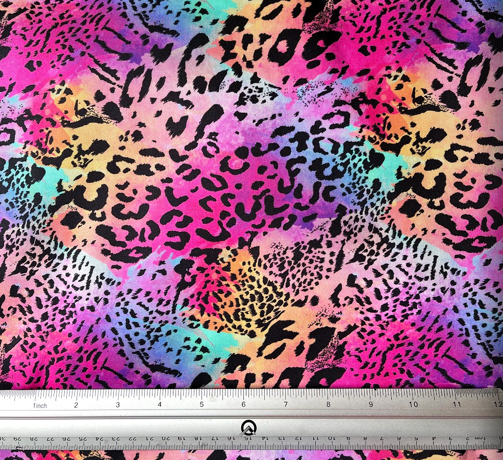 Rainbow Leopard Custom Print 100% Cotton
