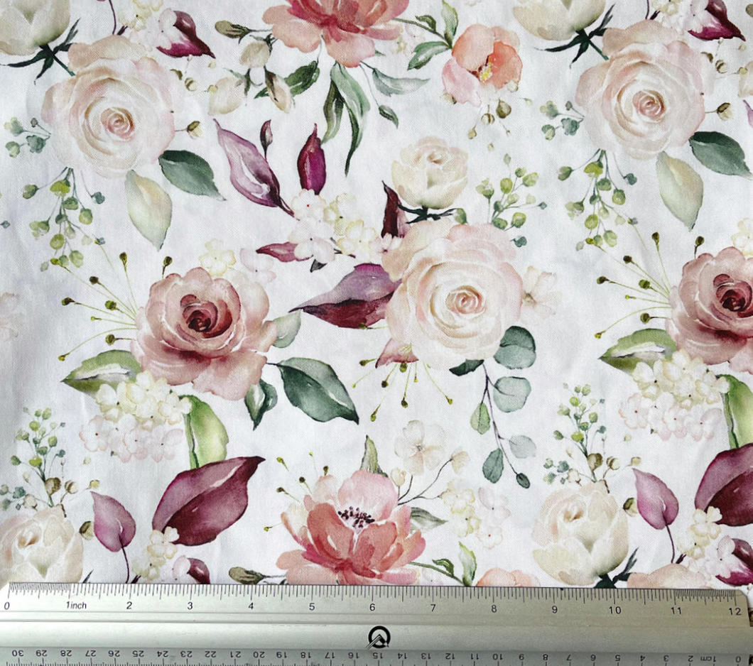 Gentle Floral Custom Print 100% Cotton