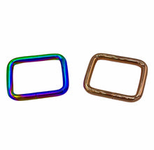 Load image into Gallery viewer, Rectangle Rings - Rose Gold/Nickle/Rainbow/Gunmetal - 26mm-1inch
