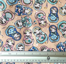 Load image into Gallery viewer, Nesting Russian Dolls - Matryoshkas - Custom Print 100% Cotton
